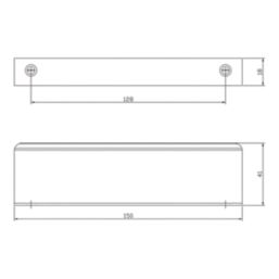 Essentials Pequin Strip Cabinet Handles Brushed Nickel 150mm 2 Pieces