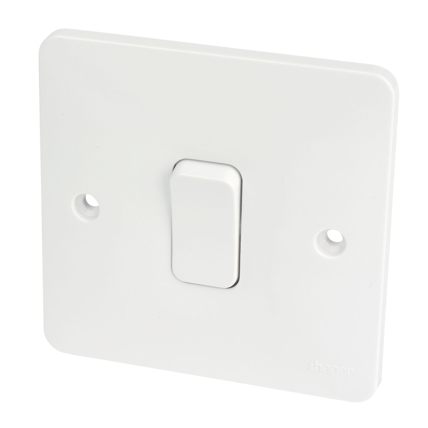 Hager Sollysta WMPS12 10AX 1-Gang 2-Way Light Switch White (289AM)