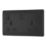 British General Nexus Metal 13A 2-Gang SP Switched Socket + 3.25A 65W 2-Outlet Type C USB Charger Matt Black with Black Inserts