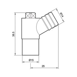 Flomasta End Feed Drain Cock 15mm
