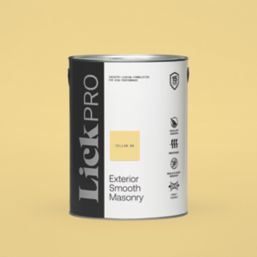 LickPro 5Ltr Smooth Yellow 08 Masonry Paint