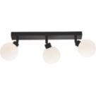 Knightsbridge  Bar 3-Light Triple G9 Wall & Ceiling Spotlight Matt Black