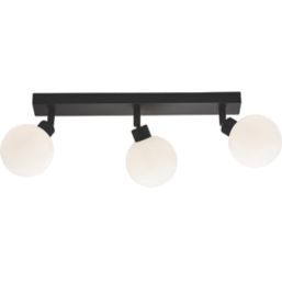 Knightsbridge  Bar 3-Light Triple G9 Wall & Ceiling Spotlight Matt Black