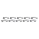 4lite  Fixed  Fire Rated Downlights Brushed Chrome 30 Pack
