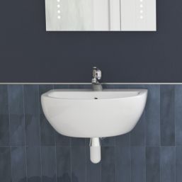 Texas Cloakroom Wall-Hung Basin 1 Tap Hole 450mm