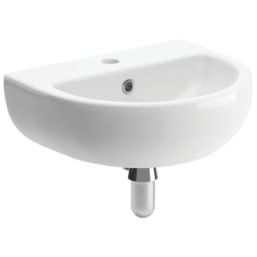 Texas Cloakroom Wall-Hung Basin 1 Tap Hole 450mm