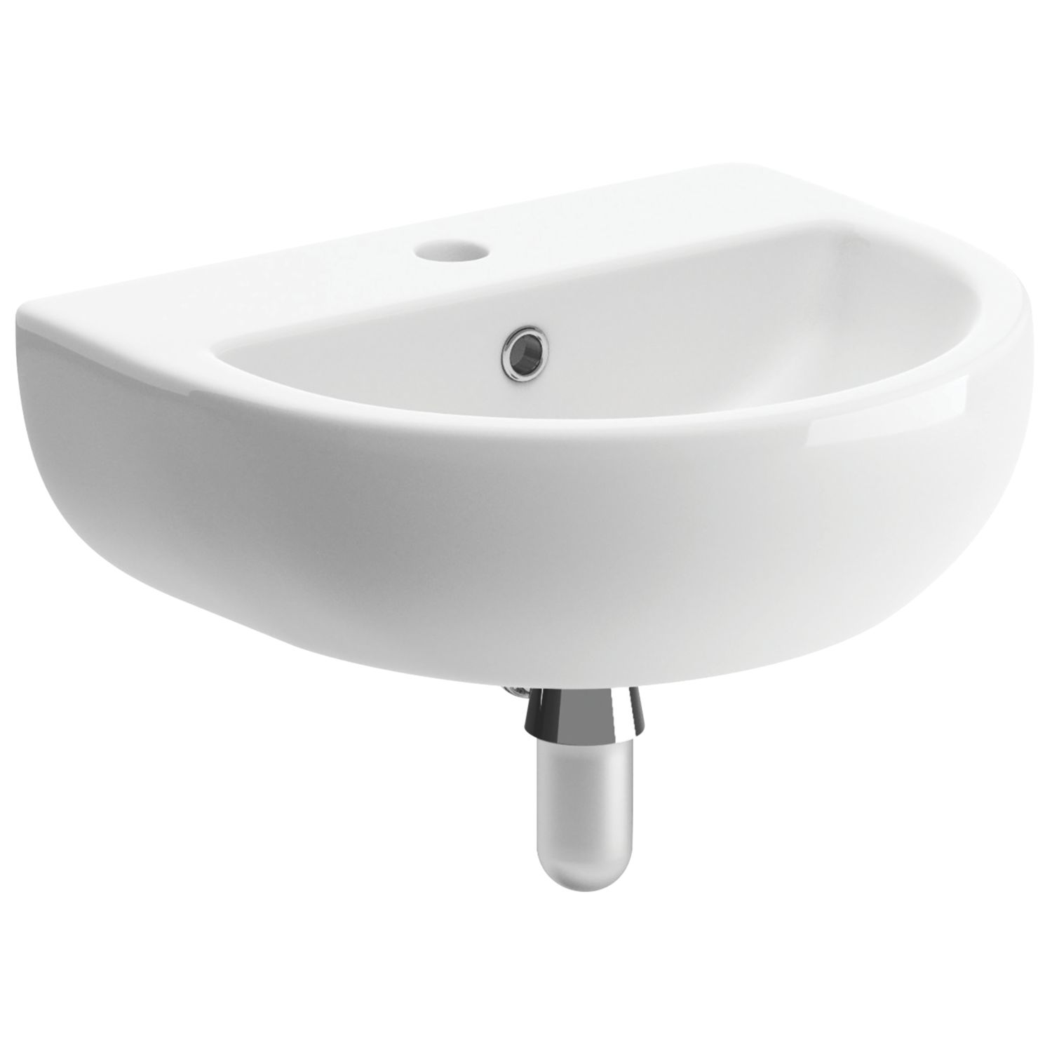 Cloakroom Wall-Hung Basin 1 Tap Hole 450mm (289HG)