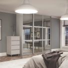 Spacepro Shaker 3-Door Sliding Wardrobe Door Kit Dove Grey Frame Mirror Panel 2978mm x 2260mm