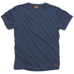Scruffs Worker Short Sleeve T-Shirt Navy Medium 42" Chest
