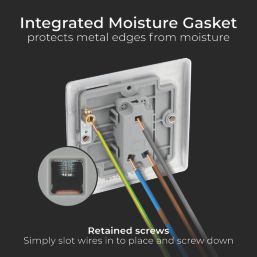 British General Nexus Metal 20A 16AX 1-Gang 2-Way Light Switch  Brushed Steel