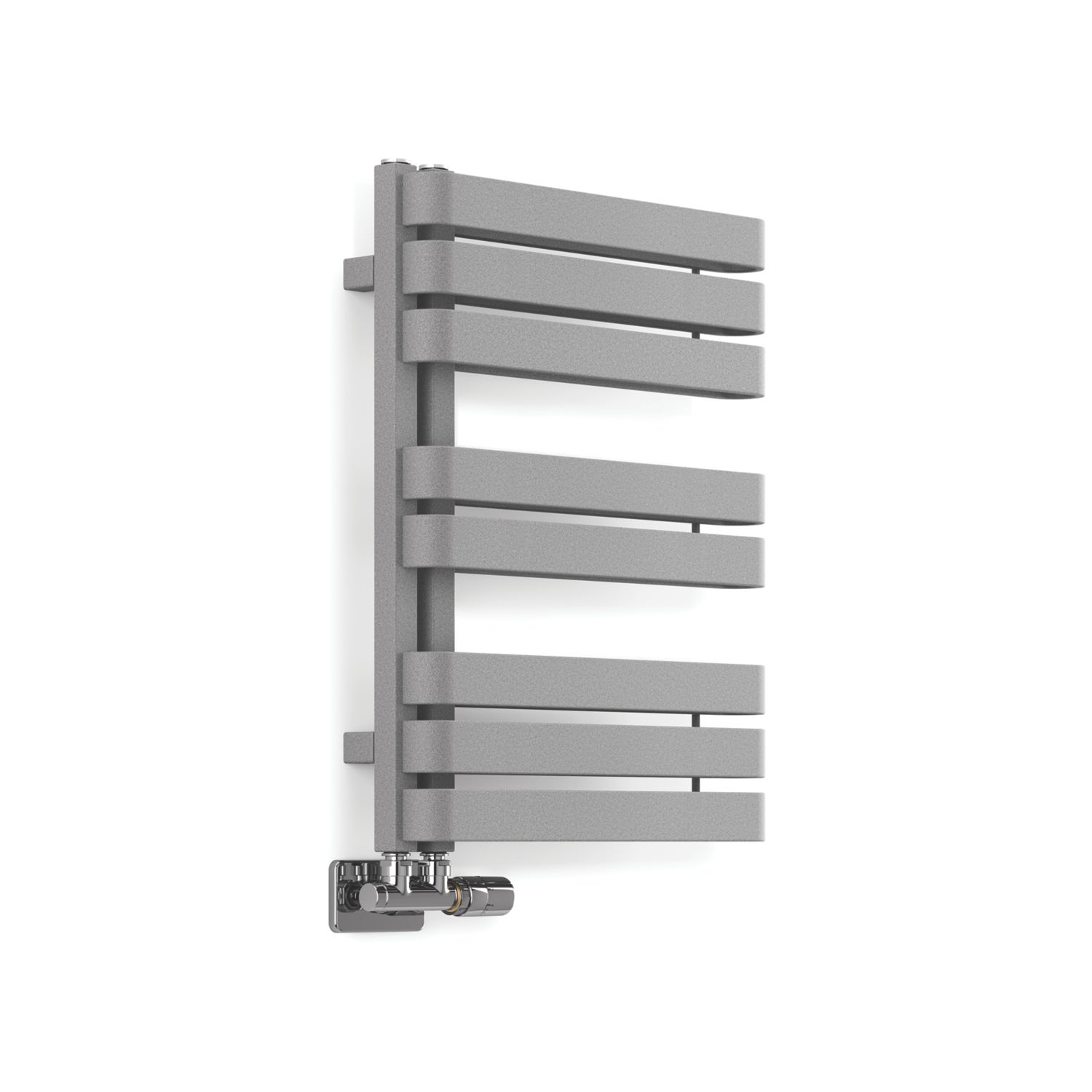 Terma 655mm x 500mm 1535BTU Grey / Silver Flat Designer Towel Radiator (289RH)