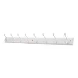 Essentials 8-Hook Rail White 910mm x 95mm