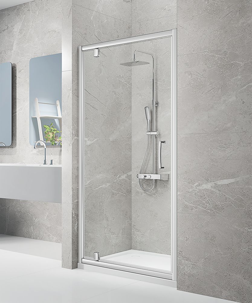 Triton Neo Eight Framed Rectangular Pivot Shower Door Chrome  900mm x 1900mm