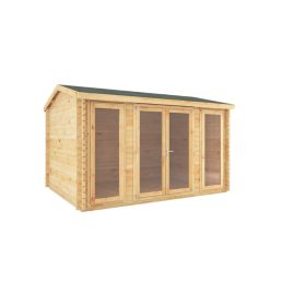 Mercia Home Office Director 12' 6" x 9' (Nominal) Apex Timber Log Cabin