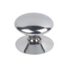 Essentials  Victorian Cabinet Door Knobs Polished Chrome 30mm 5 Pack