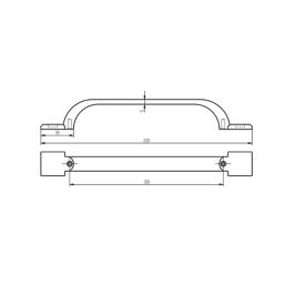 Essentials Murri Bow Handles Antique Pewter 220mm 2 Pieces