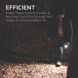 Nebo Davinci 2000 Rechargeable LED Flashlight with Power Bank Storm Grey 2000lm