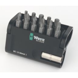 Wera Bit-Check 12 Metal 1 1/4" Hex Shank Mixed Bit Set 12 Pieces