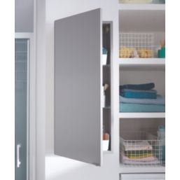 Imandra Bathroom Cabinet Grey Gloss 400mm x 150mm x 900mm - Screwfix