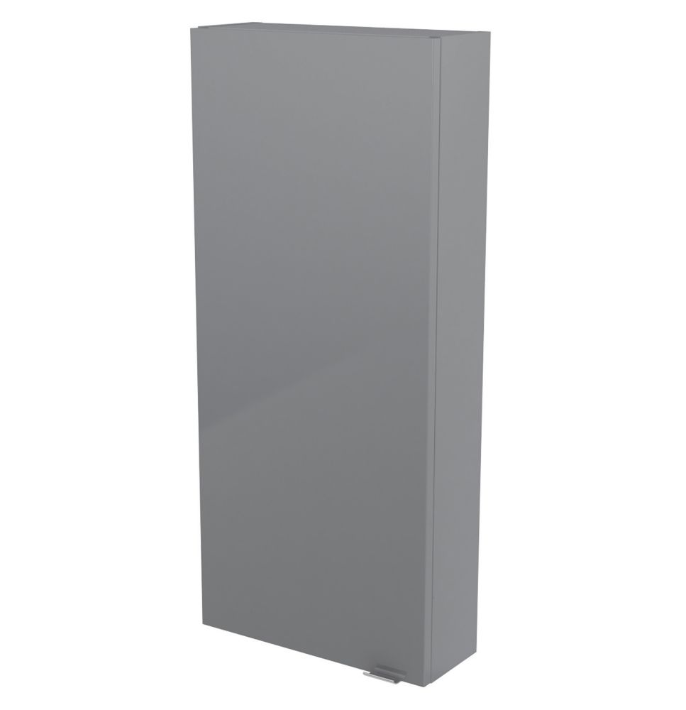 Imandra Bathroom Cabinet Grey Gloss 400mm x 150mm x 900mm - Screwfix
