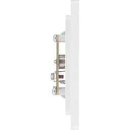 British General Evolve 1-Gang Coaxial TV / FM Socket Pearlescent White with White Inserts