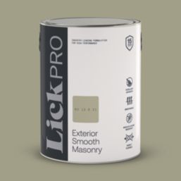 LickPro 5Ltr Smooth Green BS 12 B 21 Masonry Paint
