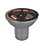 ETAL Sink Strainer Waste with Overflow & Cover Plate Copper 90mm