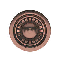 ETAL Sink Strainer Waste with Overflow & Cover Plate Copper 40mm