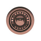 ETAL Sink Strainer Waste with Overflow & Cover Plate Copper 90mm
