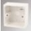 MK Logic 1-Gang Surface Pattress  Moulded Box 44mm