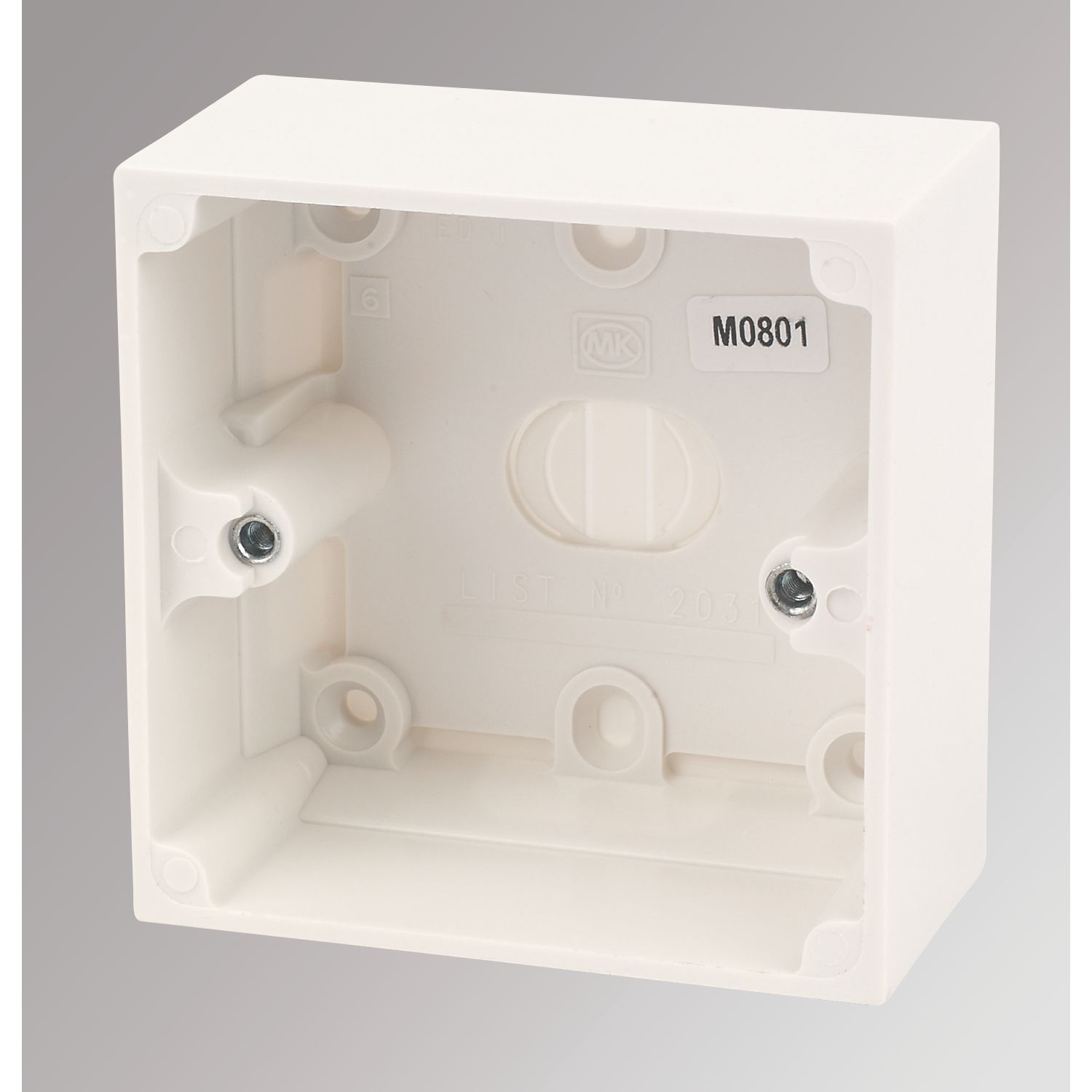 MK Logic 1-Gang Surface Pattress Moulded Box 44mm (29110)