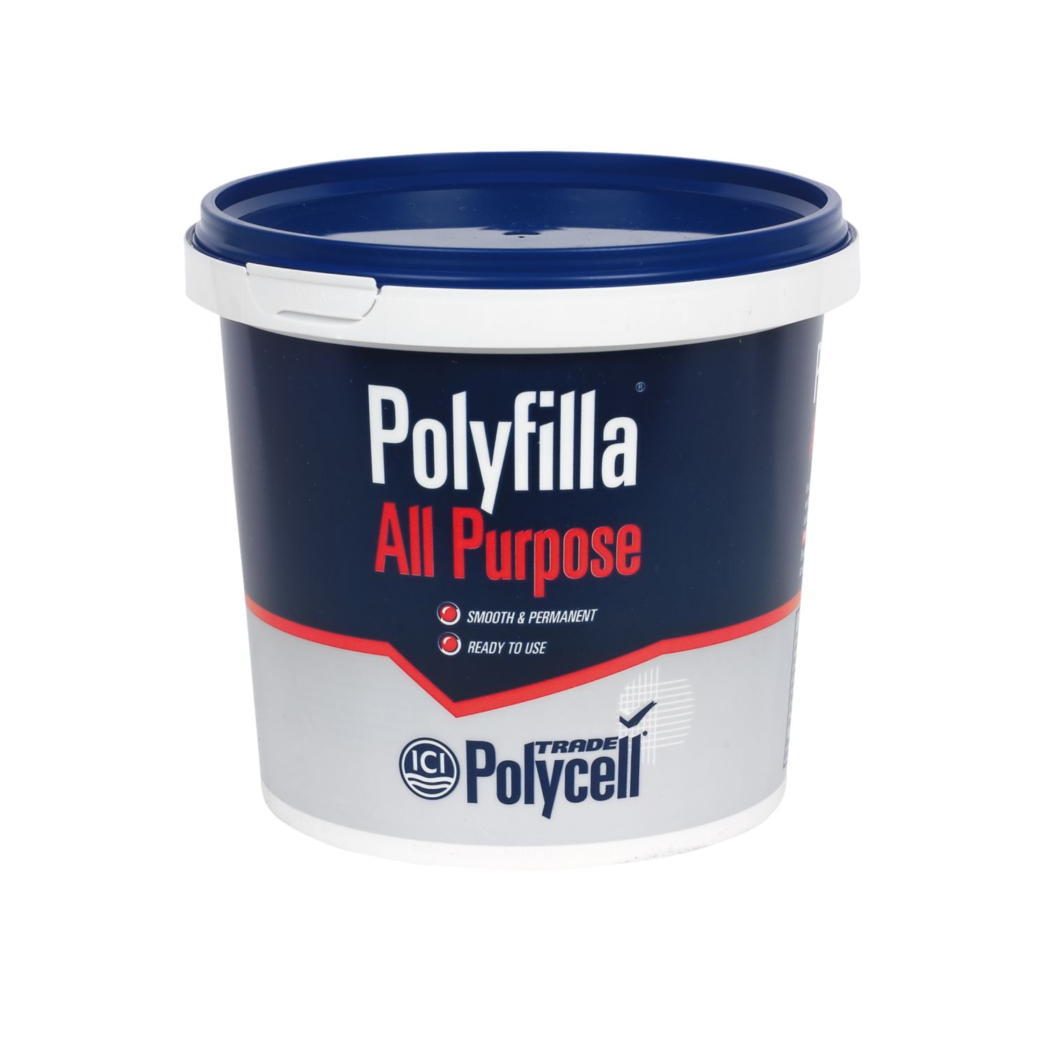 Polycell Trade Polyfilla All-Purpose Ready Mix Filler White 2kg (29114)