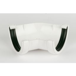 FloPlast  uPVC 135° Half Round Gutter Angle White 112mm