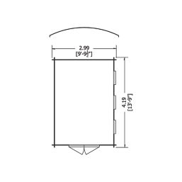 Shire Kilburn 10' x 14' (Nominal) Arched Timber Log Cabin