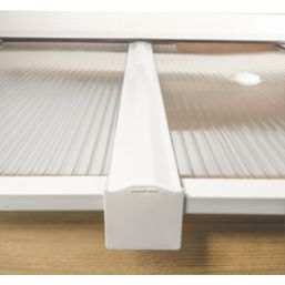 Radmat Building Materials  White 25mm Snap-Down Glazing Bar & End Cap 3000mm x 50mm