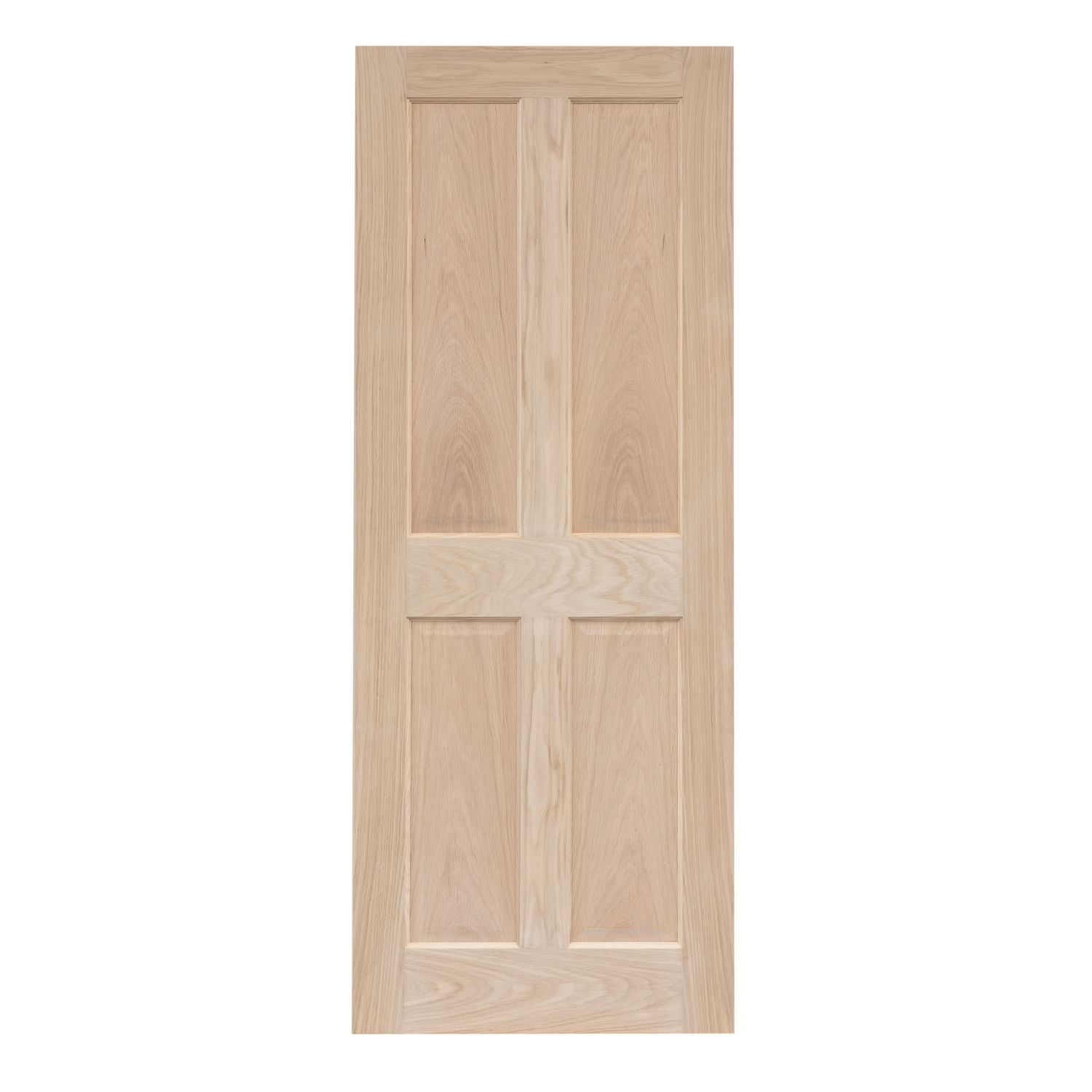 Unfinished Oak Wooden 4-Panel Internal Victorian-Style Door 1981mm x 838mm (291FA)