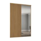 Spacepro Classic 2-Door Sliding Wardrobe Door Kit Oak Frame Oak / Mirror Panel 1185mm x 2260mm