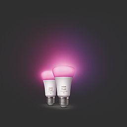 Philips Hue  ES A60 RGB & White LED Smart Light Bulb 6.5W 806lm 2 Pack