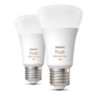 Philips Hue  E27 A60 RGB & White LED Smart Light Bulb 6.5W 806lm 2 Pack