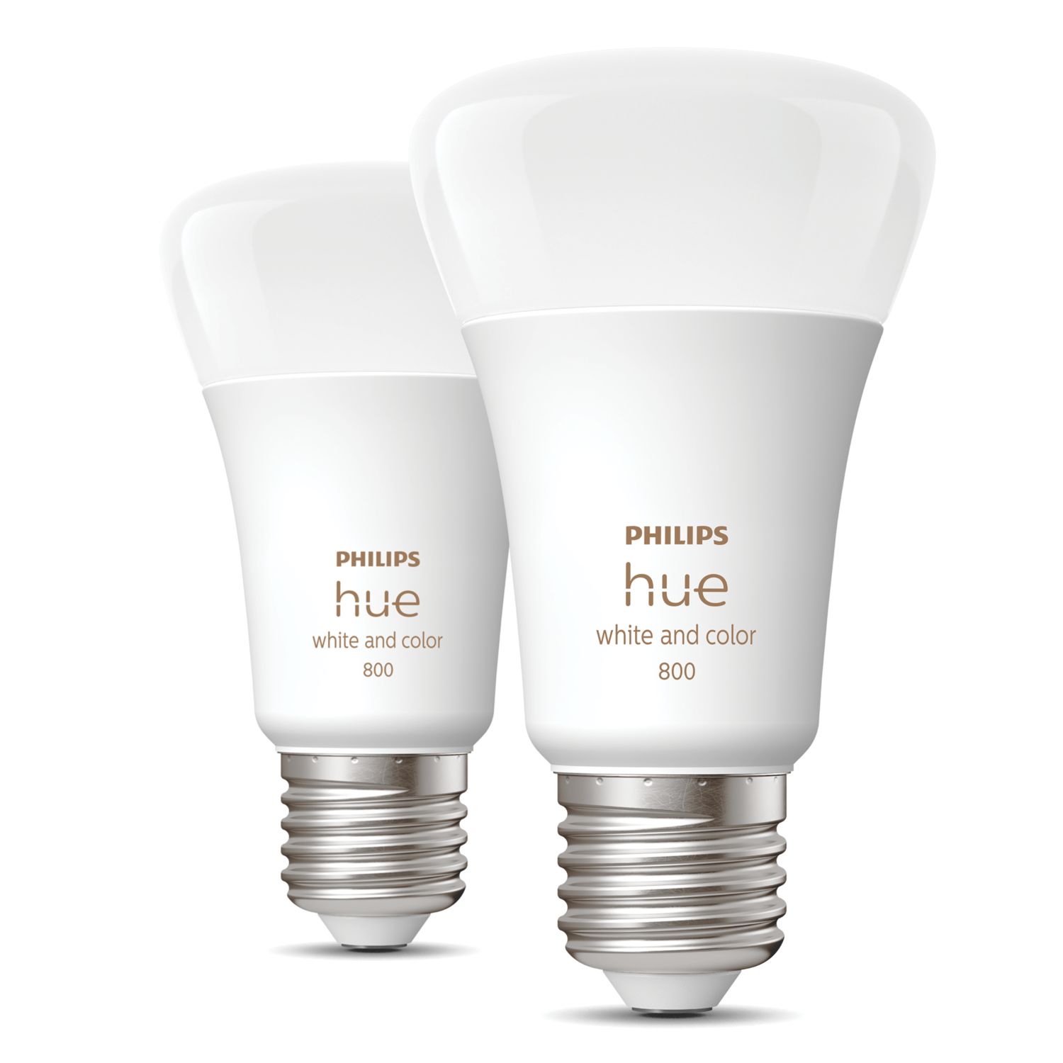 Philips Hue E27 A60 RGB & White LED Smart Light Bulb 6.5W 806lm 2 Pack (291JC)