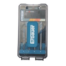 Erbauer  Straight Shank Multi-Material Drill Bit Set 4 Pieces