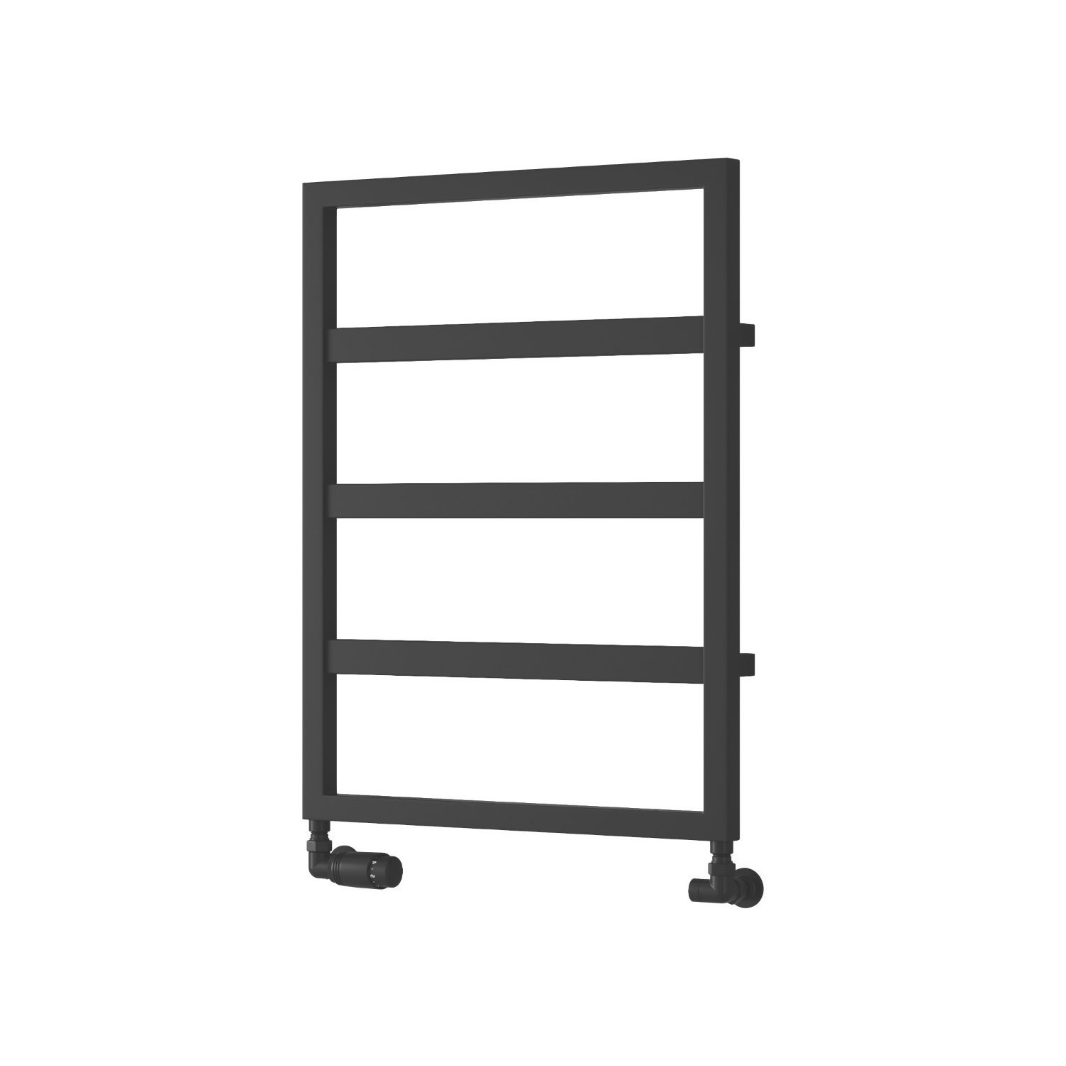 Reina 740mm x 450mm 824BTU Black Flat Designer Towel Radiator (291LH)