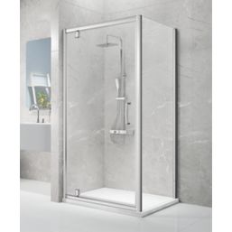 Triton Neo Eight Framed Square Pivot Door Shower Enclosure  Chrome  900mm x 900mm x 1900mm