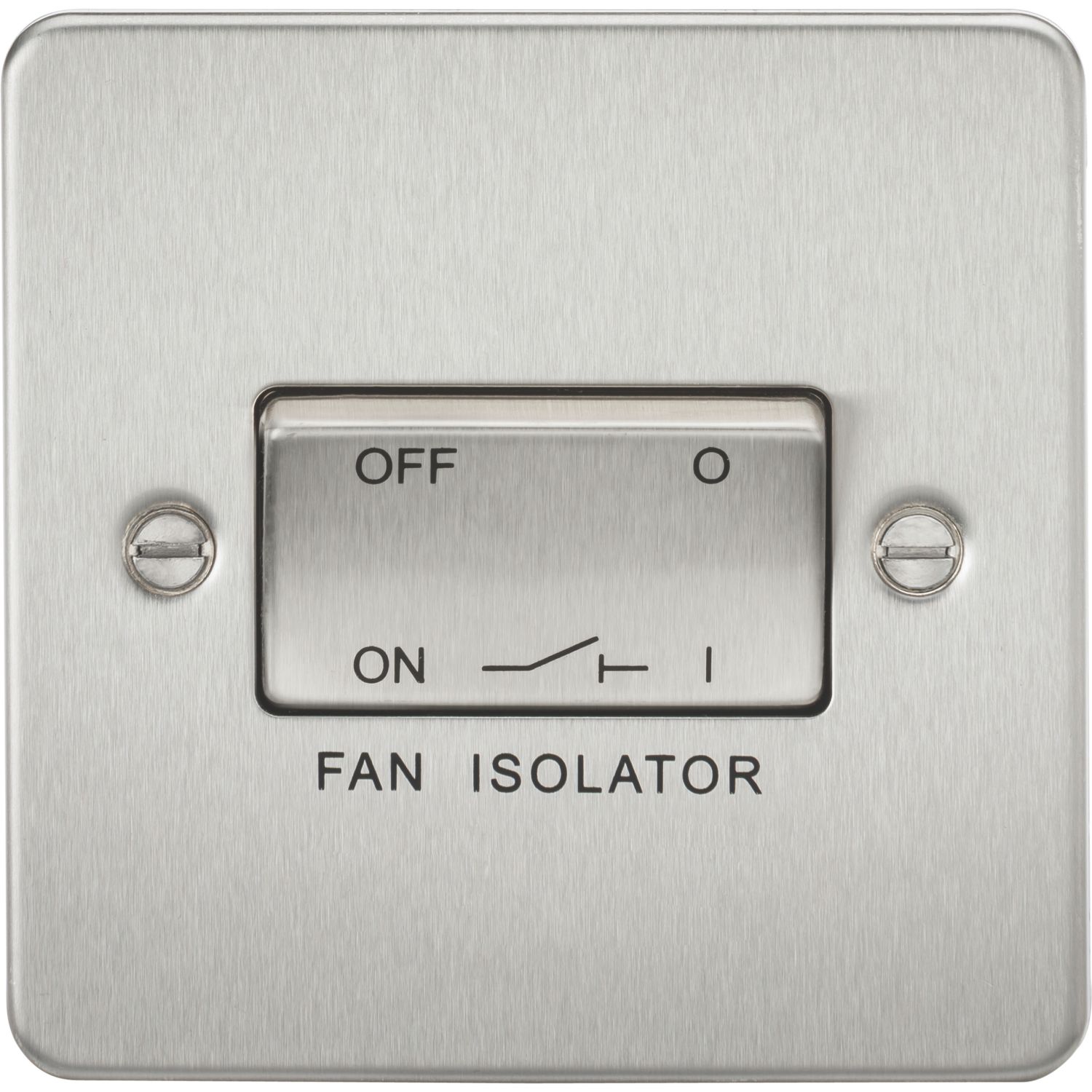 Knightsbridge 10AX 1-Gang TP Fan Isolator Switch Brushed Chrome (291VF)
