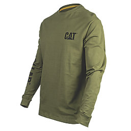 CAT Trademark Banner Long Sleeve T-Shirt Chive Large 42-44" Chest