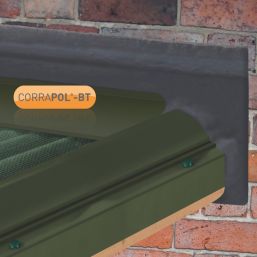 Corrapol-BT Rock n Lock Aluminium Wall Top Flashing Green 165 x 90mm x 2m