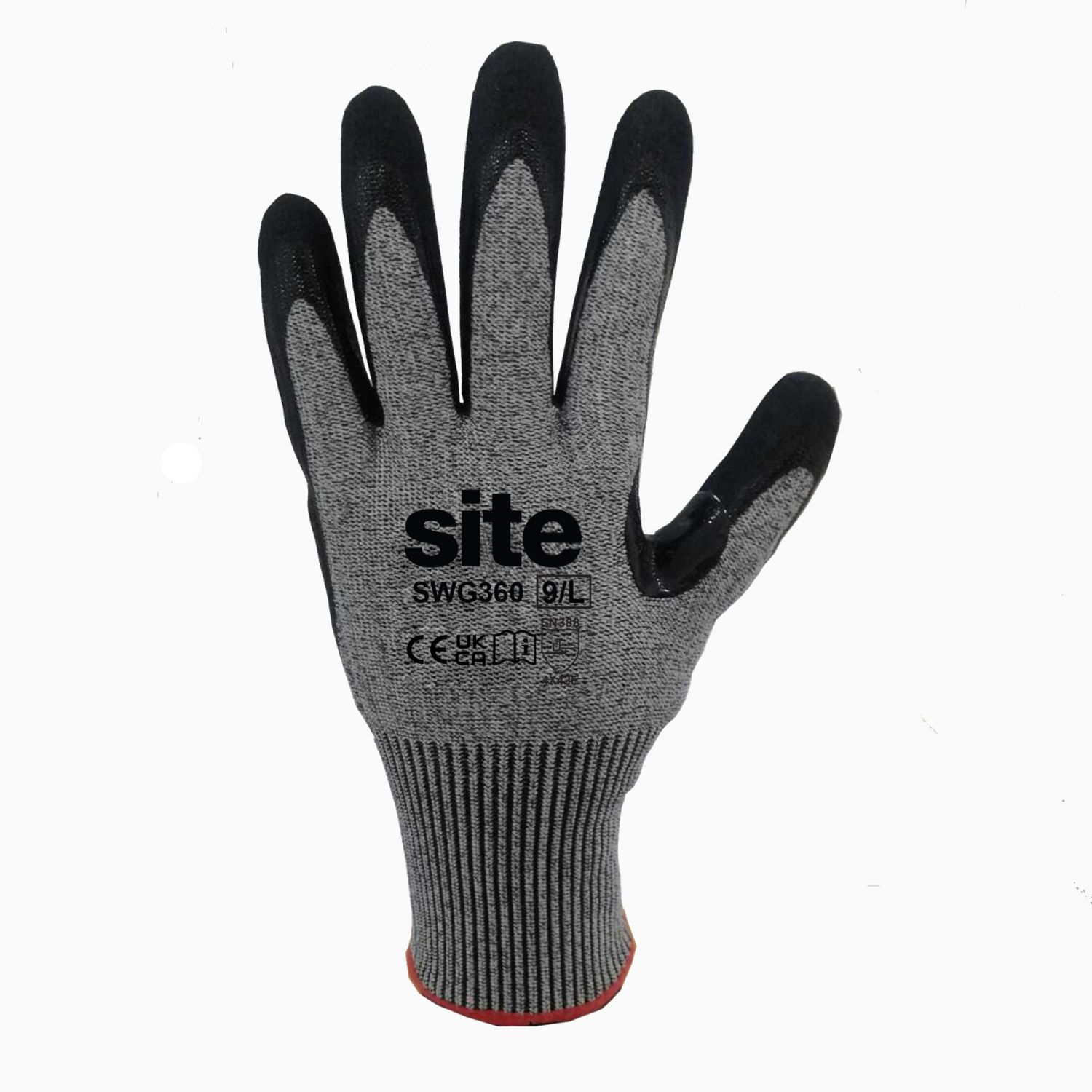 Site Cut-Resistant Gloves Black Large (291XR)