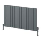 Reina Piatto Double 600mm x 1045mm 3825BTU Anthracite Horizontal Designer Radiator