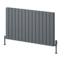 Reina Piatto Double 600mm x 1045mm 3825BTU Anthracite Horizontal Designer Radiator
