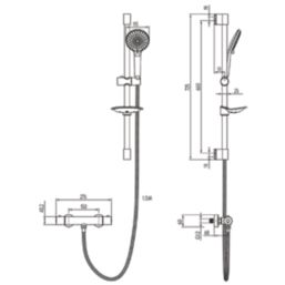 Gainsborough Cool Touch HP Rear-Fed Exposed Chrome Thermostatic Mixer Shower